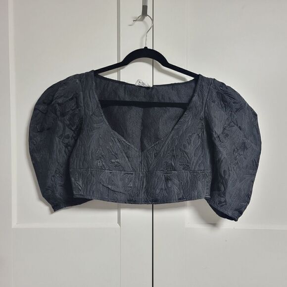 Who What Wear Div cropped puff sleeve top, medium - Picture 6 of 11